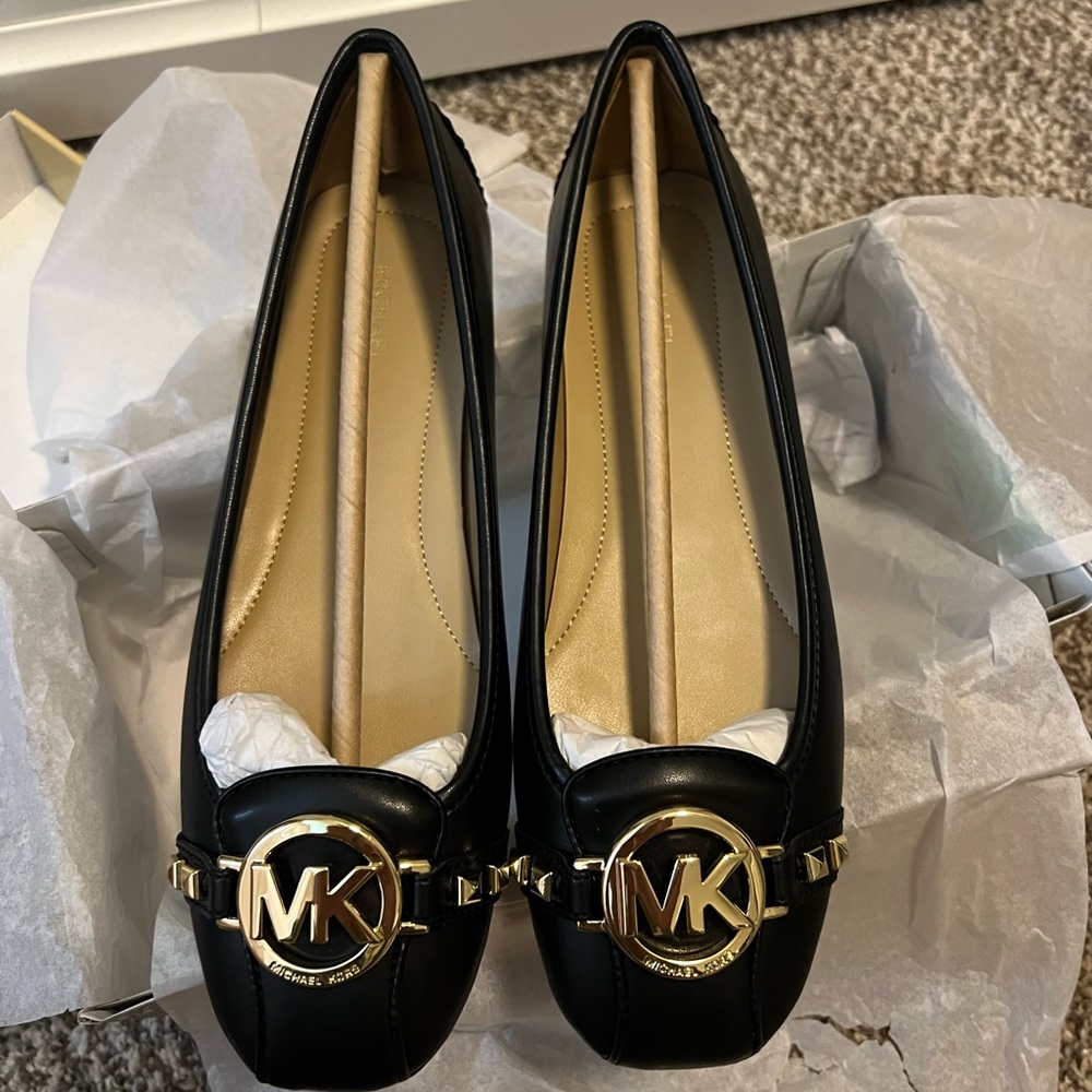 BNIB Michael Kors Fulton Moc Black Nappa